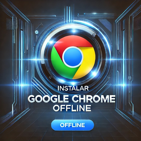 banner que invita a descargar el navegador Google Chrome version offliline standalone cuadrados